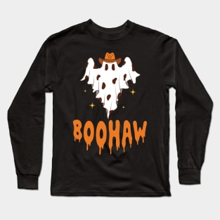 Boohaw Halloween Ghost Long Sleeve T-Shirt